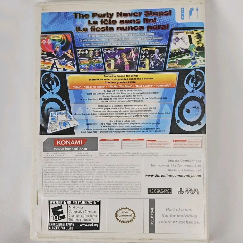 Dance Dance Revolution Hottest Party 2 (Nintendo Wii) Complete w/ Manual -- 📀